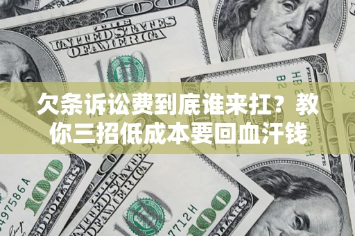 北京欠条诉讼费到底谁来扛？教你三招低成本要回血汗钱
